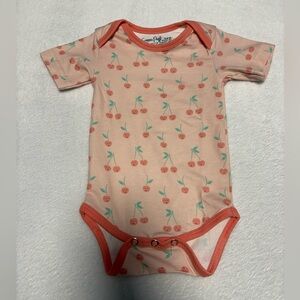 Copper Pearl Cherry Bodysuit 3-6 Months Bamboo Blend NWOT